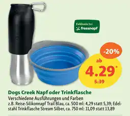 Fressnapf Dogs Creek Napf oder Trinkflasche Angebot