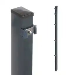 toom Baumarkt Arvotec Zaunpfosten für Stabmatten 'Exclusive' anthrazit 6 x 4 x 240 cm Angebot