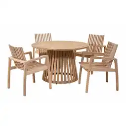 toom Baumarkt Stapelstuhl-Set 'Valentina' holzfarben 63 x 57 x 84 cm 4 Stück Angebot