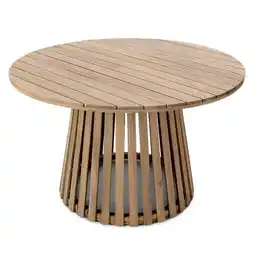 toom Baumarkt Gartentisch 'Valentina' Akzienhol light teak Ø 120 x 74 cm Angebot