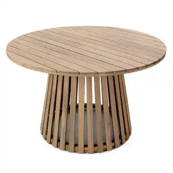 toom Baumarkt Gartentisch 'Valentina' Akzienhol light teak Ø 120 x 74 cm Angebot