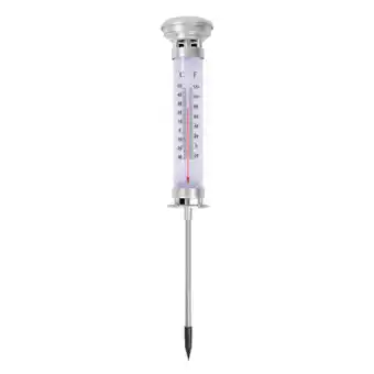 toom Baumarkt toom Solar-Thermometer silbern 9 x 58 cm Angebot