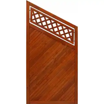 toom Baumarkt andrewex Sichtschutzzaun 'Toulon' 90 x 180/135 cm Kiefer teak Angebot