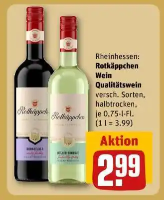 REWE Rotkäppchen Wein Qualitätswein Angebot