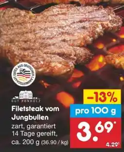 Netto Marken-Discount Filetsteak vom Jungbullen Angebot