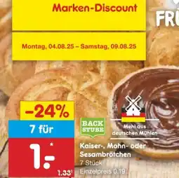 Netto Marken-Discount Netto Backstube Kaiserbrötchen Angebot