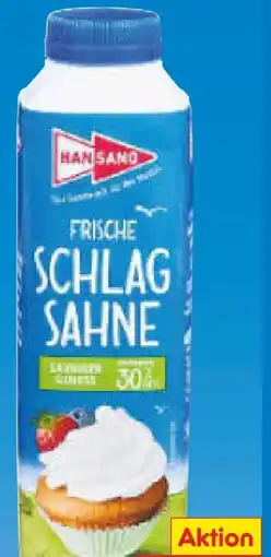 Netto Marken-Discount Hansano Frische Schlagsahne Angebot