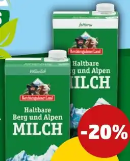 PENNY Berchtesgadener Land Haltbare Bergbauern Milch Angebot