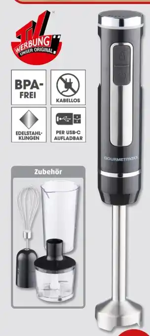PENNY Gourmetmaxx Akku-Stabmixer-Set 13699 Angebot