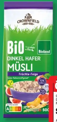 Lidl Crownfield Bio Dinkel Hafer Müsli Angebot