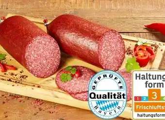 REWE Center Metzgerei Landbauern Schiller Strohschweinsalami Angebot