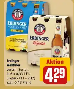 REWE Center Erdinger Weißbräu Weißbier Angebot