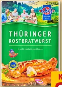 REWE Center Wolf Original Thüringer Rostbratwurst Angebot