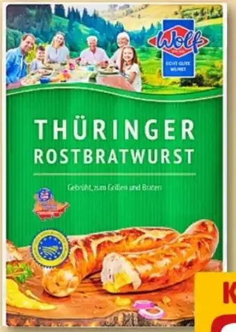 REWE Center Wolf Original Thüringer Rostbratwurst Angebot