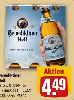 REWE Center Benediktiner Weissbier Hell Angebot