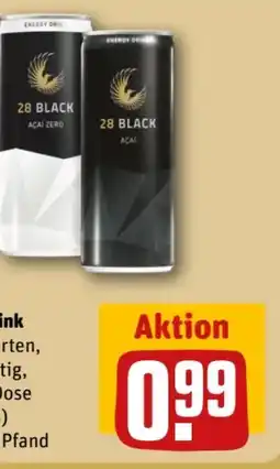 REWE Center 28 Black Energy Drink Angebot