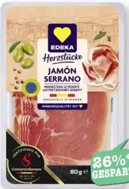 Scheck-in-Center Edeka Herzstücke Tapitas Jamón Serrano Angebot