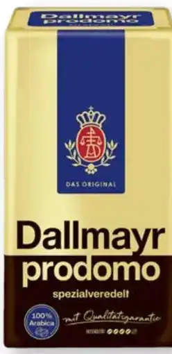 Scheck-in-Center Dallmayr Prodomo Kaffeepads Spezialveredelt Angebot