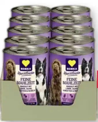 Scheck-in-Center Edeka Herzstücke Feine Mahlzeit Hunde-Nassnahrung Angebot