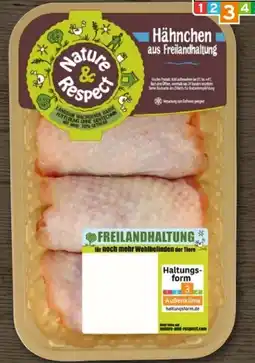 REWE Nature & Respect Pollofino Freiland Hähnchen Oberschenkel Angebot