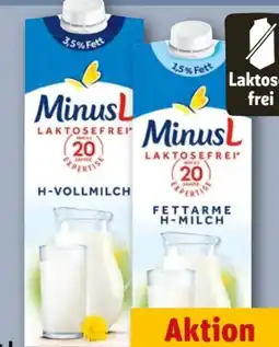 REWE Minus L H-Milch Angebot