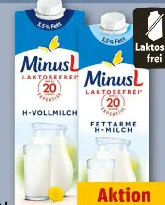 REWE Minus L H-Milch Angebot