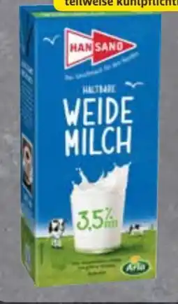 Edeka Hansano Frische Weidemilch Angebot