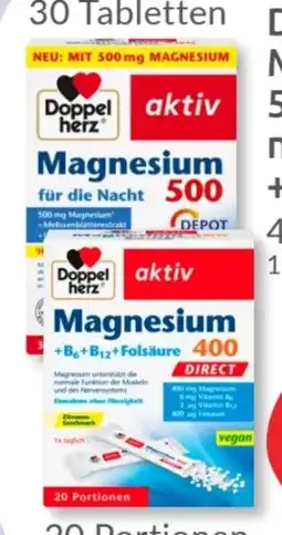 Budni Doppelherz Aktiv Magnesium 500 Angebot