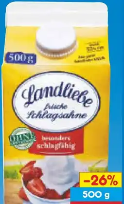 Netto Marken-Discount Landliebe Frische Schlagsahne besonders schlagfähig Angebot