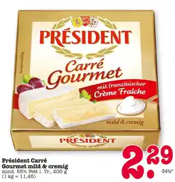 Edeka Président carré gourmet mild & cremig Angebot