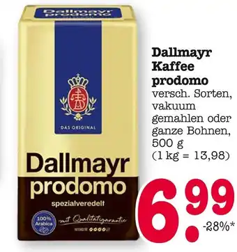 Edeka Dallmayr kaffee prodomo Angebot