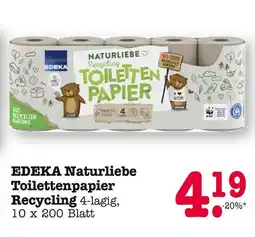 Edeka Edeka naturliebe toilettenpapier recycling Angebot