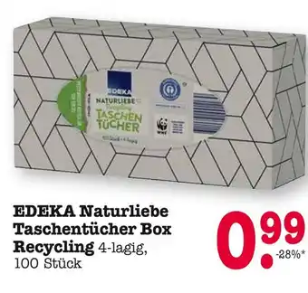 Edeka Edeka naturliebe taschentücher box recycling Angebot