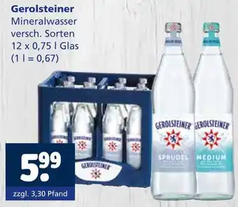 Getränkewelt Gerolsteiner mineralwasser Angebot
