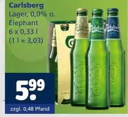 Getränkewelt Carlsberg lager, 0,0% o. elephant Angebot
