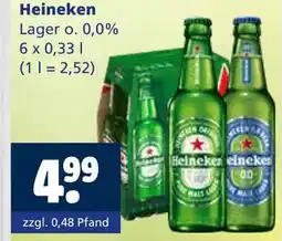 Getränkewelt Heineken lager o. 0,0% Angebot