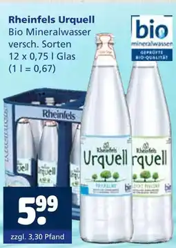 Getränkewelt Rheinfels urquell bio mineralwasser Angebot