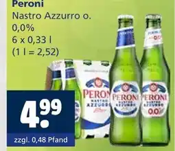 Getränkewelt Peroni nastro azzurro o. 0,0% Angebot