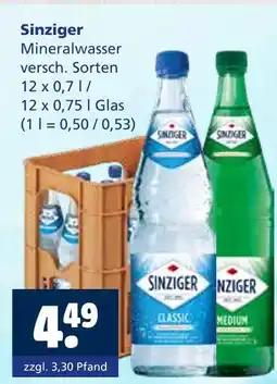 Getränkewelt Sinziger mineralwasser Angebot