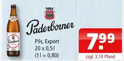 Getränke Oase Paderborner pils, export Angebot