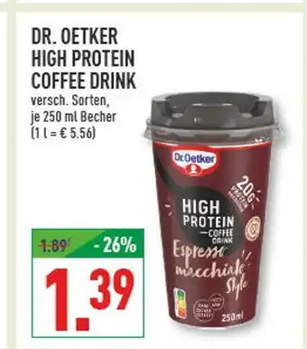Marktkauf Dr. oetker high protein coffee drink espresso macchiato style Angebot