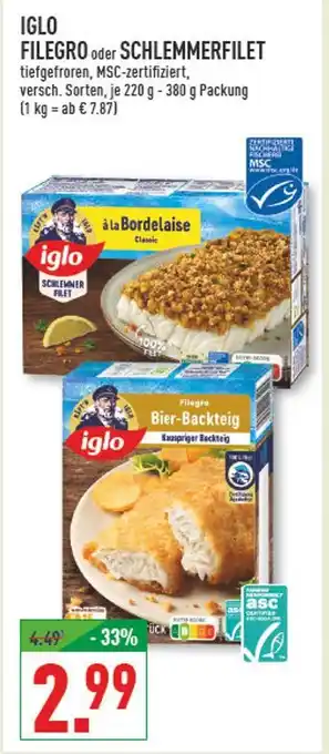 Marktkauf Iglo filegro à la bordelaise Angebot