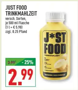 Marktkauf Just food trinkmahlzeit Angebot