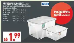 Marktkauf Rotho aufbewahrungsbox 'lona' 19 liter Angebot