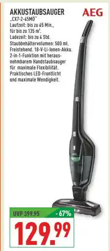 Marktkauf Aeg akkustaubsauger cx7-2-45mö Angebot