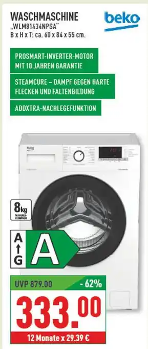 Marktkauf Beko waschmaschine Angebot