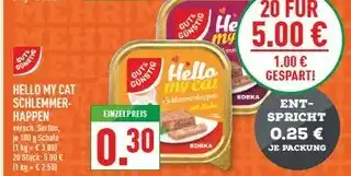 Marktkauf Gut & günstig hello my cat schlemmerhappen Angebot