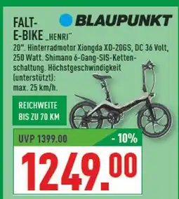 Marktkauf Blaupunkt falt-e-bike henri Angebot