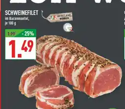 Marktkauf Edeka schweinefilet im baconmantel Angebot