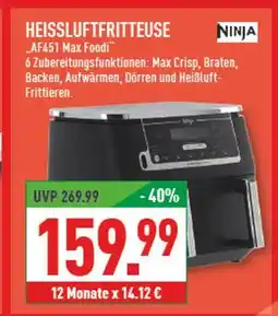 Marktkauf Ninja heißluftfritteuse af451 max foodi Angebot